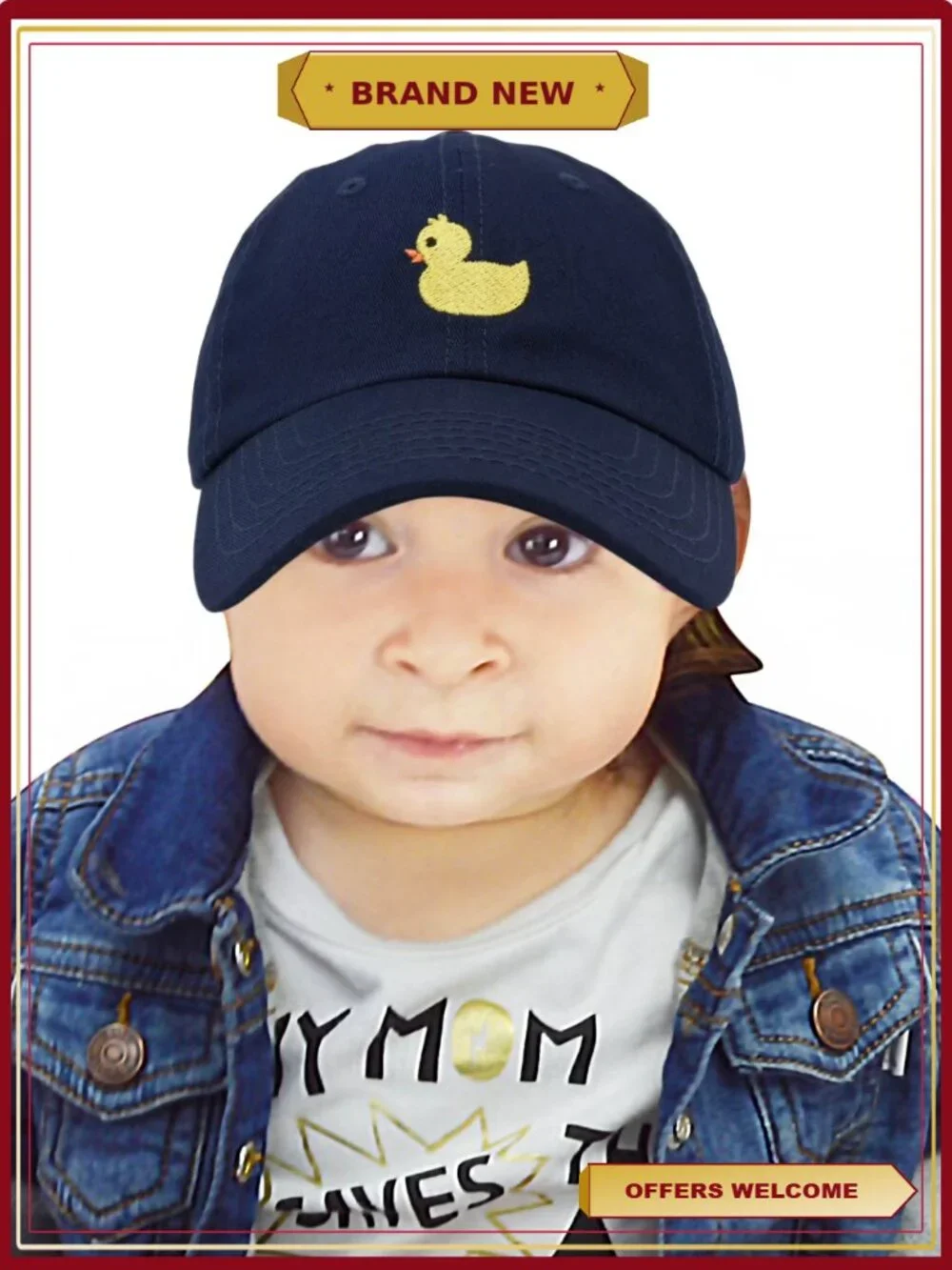 Infant Baseball Cap Cute Ducky Hat Cotton Twill Adjustable Buckle Toddler Boys